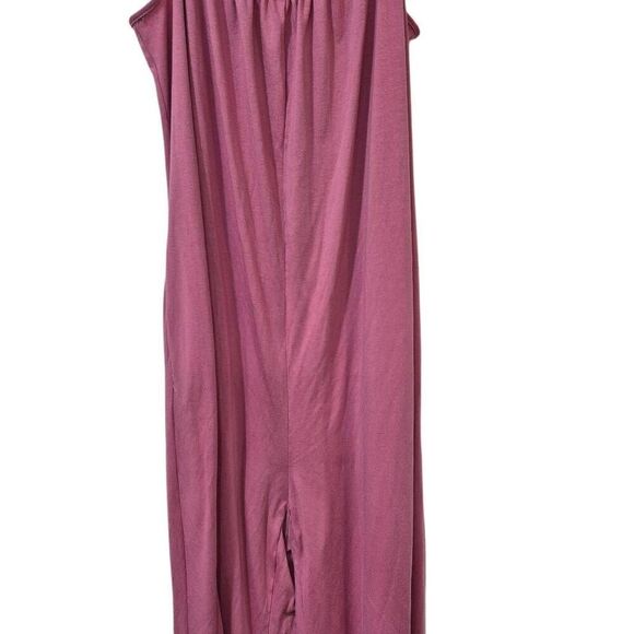 Amazon Women's Dusty Pink Poly/Spandex Jersey Knit Adj Straps Overalls Jumpsuit - Picture 3 of 13